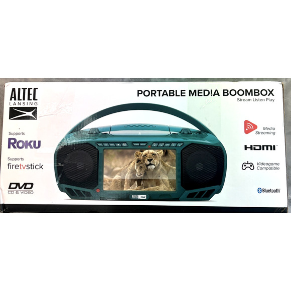 Portable TV Game Music w More Box Supports 8 Types Media Altec Lansing New - Picture 1 of 11